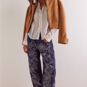 We The Free Good Luck Soutache Barrel Jeans